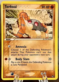 Torkoal 010/017 POP Series 1 Regular Pokemon TCG Promo Lightly Played-Near Mint - Image 1
