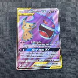 Pokemon Gengar & Mimikyu GX TAG TEAM Ultra Rare Full Art Holo 164/181 Sm-Team Up - Image 1