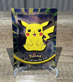 Pikachu Topps Chrome Holo DEUTSCH #25 Base Set 1.Edition Pokemon Karten Sammlung - Image 1