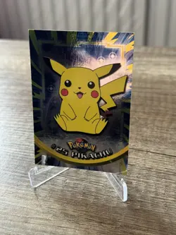 Pikachu Topps Chrome Holo DEUTSCH #25 Base Set 1.Edition Pokemon Karten Sammlung - Image 3