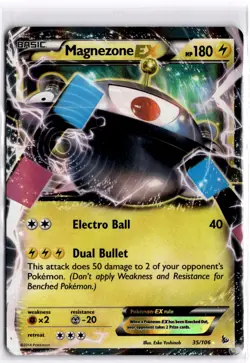 Pokemon TCG Magnezone EX 35/106 XY Flashfire Ultra Rare Heavy Play - Image 1