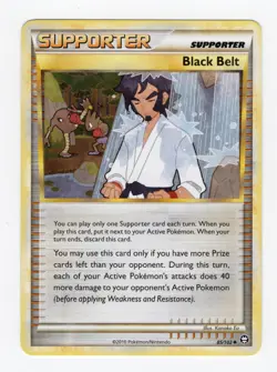 2010 Pokemon Supporter Black Belt Reverse Holo/Non Holo Triumphant 85/102 MP - Image 2