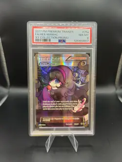 2017 POKEMON PREM TRAINER XY COLL PROMO #75A FULL ART/HEX MANIAC PSA 8 - Image 1