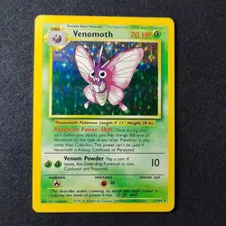 Pokemon TCG Venomoth Jungle 13/64 Unlimited Holo Rare Error No Symbol NM - Image 1