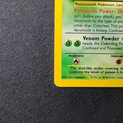 Pokemon TCG Venomoth Jungle 13/64 Unlimited Holo Rare Error No Symbol NM - Image 5
