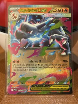 Mega Charizard X ex 013/094 Double Rare Pokemon TCG ME02: Phantasmal Flames NM - Image 1