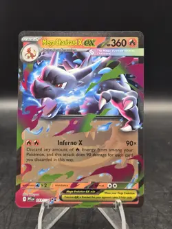 Pokemon TCG Mega Charizard X ex 013/094 Me02: Phantasmal Flames Double Rare NM - Image 1