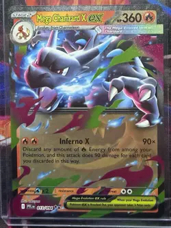 Pokemon TCG Mega Charizard X ex 013/094 Me02: Phantasmal Flames Double Rare NM - Image 1