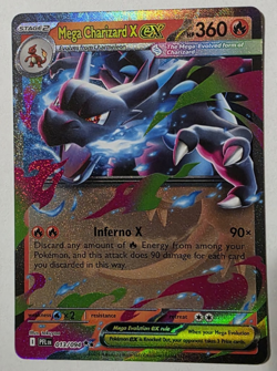 Pokemon TCG Mega Charizard X ex 013/094 Me02: Phantasmal Flames Double Rare NM - Image 1