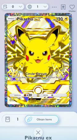 Pokemon TCG POCKET - Pikachu Full Art 2⭐, Deluxe EX, English - Image 1