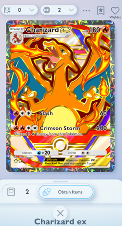 Pokemon TCG POCKET - Charizard Full Art 2⭐, Deluxe EX, English - Image 1