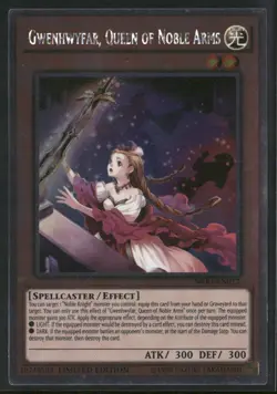 Gwenhwyfar, Queen of Noble Arms NKRT-EN012 Limited - Yu-Gi-Oh! TCG Platinum Rare - Image 1