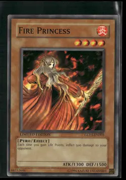 Fire Princess GLD1-EN005 Limited - Yu-Gi-Oh! TCG Common - Image 1