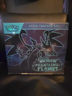 Phantasmal Flames ETB (ME02) Elite Trainer Box Factory Sealed Pokemon TCG - Image 1