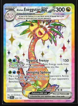 Alolan Exeggutor ex 225/191 SV08: Surging Sparks Ultra Rare Pokemon Card - Image 1