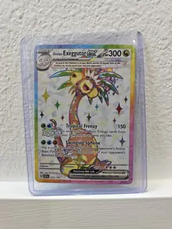 Pokemon TCG Alolan Exeggutor EX Ultra Rare 225/191 Sv08: Surging Sparks Holo - Image 1