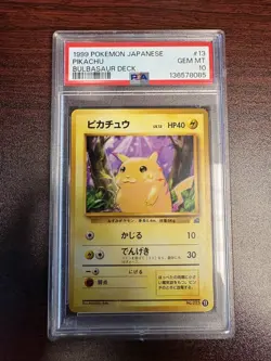 PSA 10 - 1999 POKEMON JAPANESE BULBASAUR DECK 13 PIKACHU - Image 1