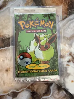 Pokemon Jungle Booster Pack 1st Edition Flareon Artwork, Vintage 1999, WOTC - Image 1