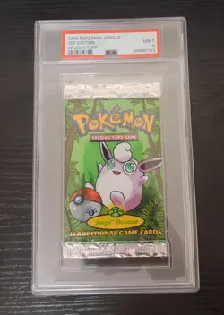 Pokemon 1999 Jungle Booster Pack 1st Edition Wigglytuff Art PSA 9 MINT - Image 1