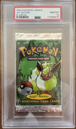1999 WOTC Pokemon 1st Edition Jungle Booster Pack Art Set PSA 10 - New Certs! - Image 3