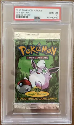 1999 WOTC Pokemon 1st Edition Jungle Booster Pack Art Set PSA 10 - New Certs! - Image 5