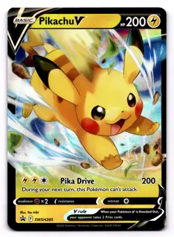 Pikachu V SWSH285 Promo Pokemon TCG SWSH: Sword & Shield Promo Cards NM - Image 1