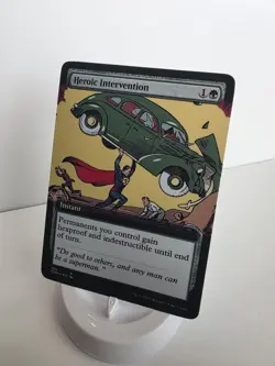 Mtg Magic Heroic Intervention Superman DC Borderless Playtest Card Matte NM - Image 1