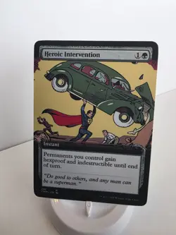 Mtg Magic Heroic Intervention Superman DC Borderless Playtest Card Matte NM - Image 2