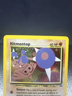 Pokemon TCG Hitmontop Neo Discovery Holo Card 3/75 Unlimited Rare - Image 3