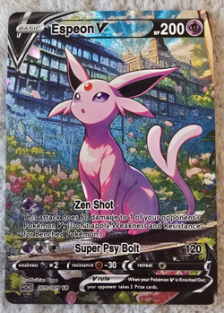 ART CARD ~ Pokemon TCG Vibrant Color Espeon V Illustration Immersive TEXTURED - Image 1