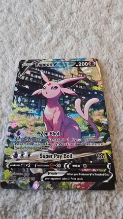 ART CARD ~ Pokemon TCG Vibrant Color Espeon V Illustration Immersive TEXTURED - Image 5