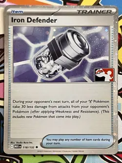Iron Defender Holo Pokemon Prize Pack Series 8 Promo Pokemon Card NM/LP - Image 1