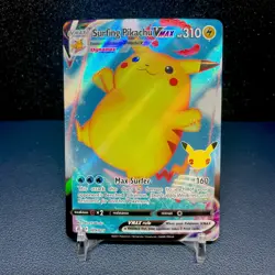 Surfing Pikachu VMAX 009/025 – Celebrations – Ultra Rare Pokemon Card NM - Image 1