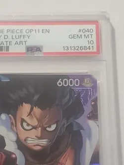 One Piece Monkey D Luffy OP11-040 Alt Art Leader PSA 10 - Image 3