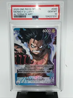 PSA 10 One Piece CCG OP11-040 Monkey D. Luffy Alt Art Fist of Divine Speed - Image 3