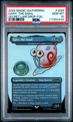 2025 MTG SECRET LAIR DROP #1929 GARY, THE SNAIL PSA 10 - Image 1