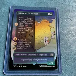 Summon: Fat Chocobo (Borderless) Final Fantasy Foil 0371 Common NM MTG - Image 1
