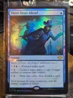MTG - Three Steps Ahead - Promo - OTJ 75 - Non Foil - NM - Error - Image 1