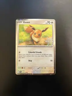 Eevee 133/165 Pokemon Holiday Calendar 2025 Festive Stamp Snowflake NM - Image 1