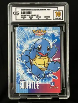 Squirtle CG 10 Pristine Attacks 2 Database Pokemon 2024 Nintendo PSA CGC - Image 1
