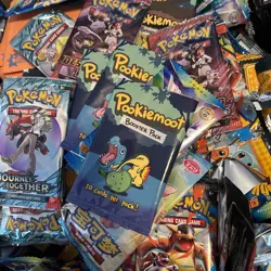 OPENED EMPTY POKEMON BOOSTER PACK LOT 200+ PACKS TCG AND NON TCG - Image 2