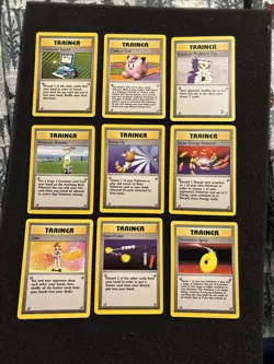 (x9) Pokemon TCG RARE TRAINERS Vintage Lot - WOTC Collection 1999 - LP/NM - Image 1