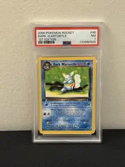 2000 PSA 7 Pokemon Dark Wartortle 1st Edition Rocket #46 - Image 1