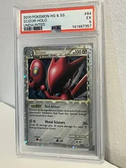 2010 POKEMON UNDAUNTED SCIZOR PRIME #84 ULTRA RARE PSA 5 NM - Image 1