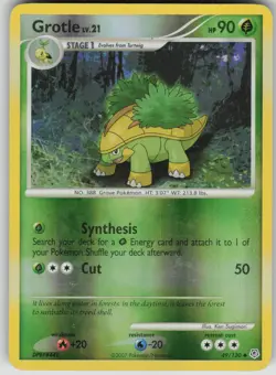 Pokemon TCG Grotle Uncommon Reverse Holo Diamond and Pearl 49/130 - Image 1