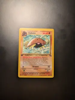 Kabuto 50/62 1st Edition Fossil Pokemon TCG - Image 1