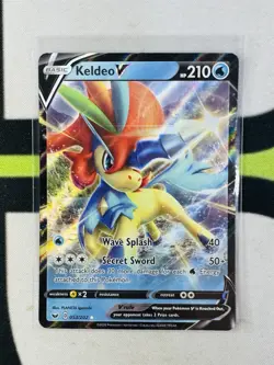 Pokemon TCG Keldeo V Sword & Shield Base Set 053/202 Holo Ultra Rare - Image 1