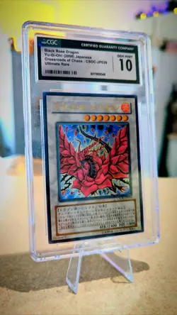 Yu-Gi-Oh CSOC-JP039 Black Rose Dragon Ultimate Rare CGC10 - Image 1
