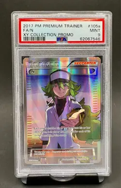 PSA 9 N #105a Full Art 2017 Pokemon XY Premium Trainer Coll. Black Star Promo - Image 1
