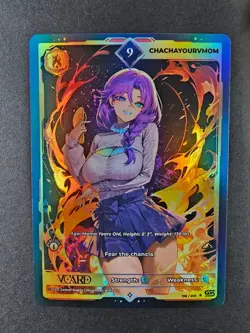 ChaChaYourVMom 9 Holo 1st Edition Awakened Worlds Card GamerSupps VCard 138/250 - Image 1